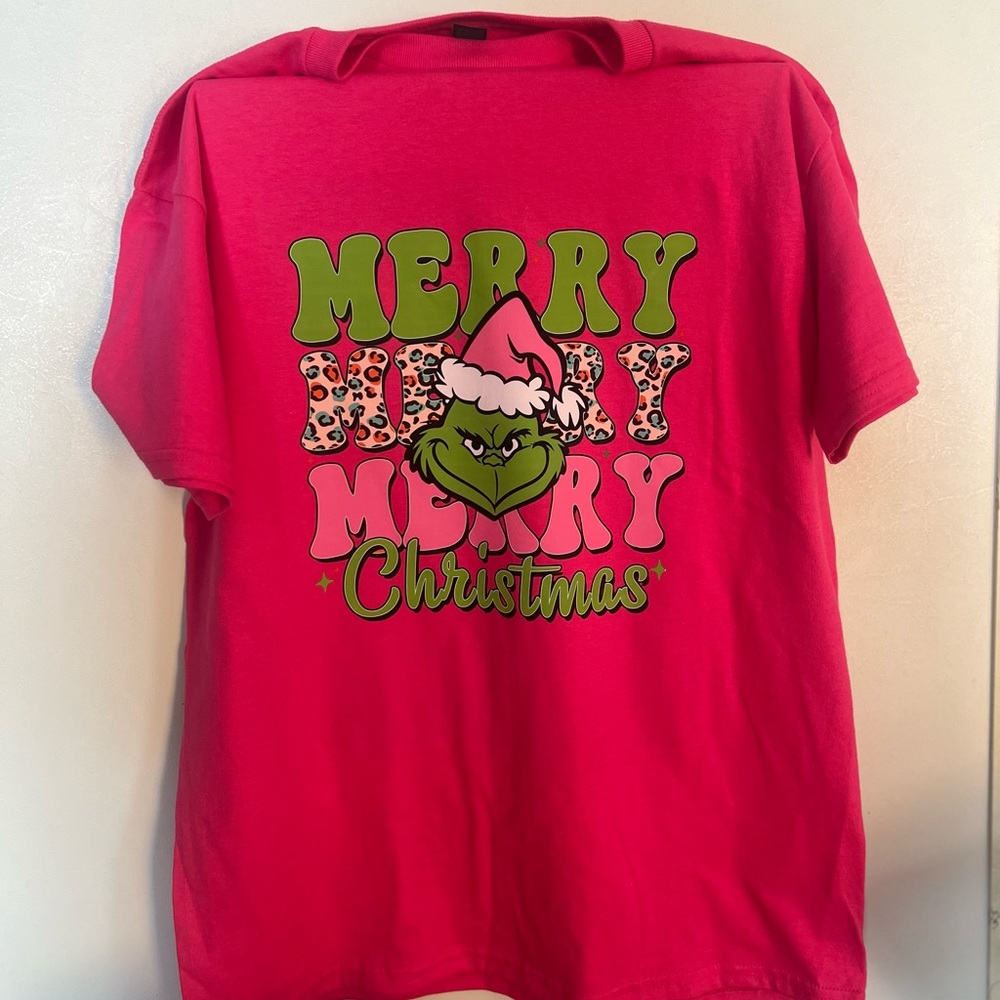 Pink Merry Christmas Kids T-Shirt